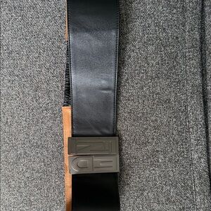 Fendi Black and Brown Leather Belt Bag
